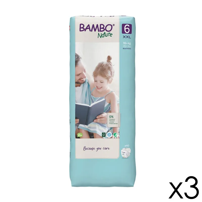 Couches Éco Bambo Nature T.6/16kg+ - 3x40-0