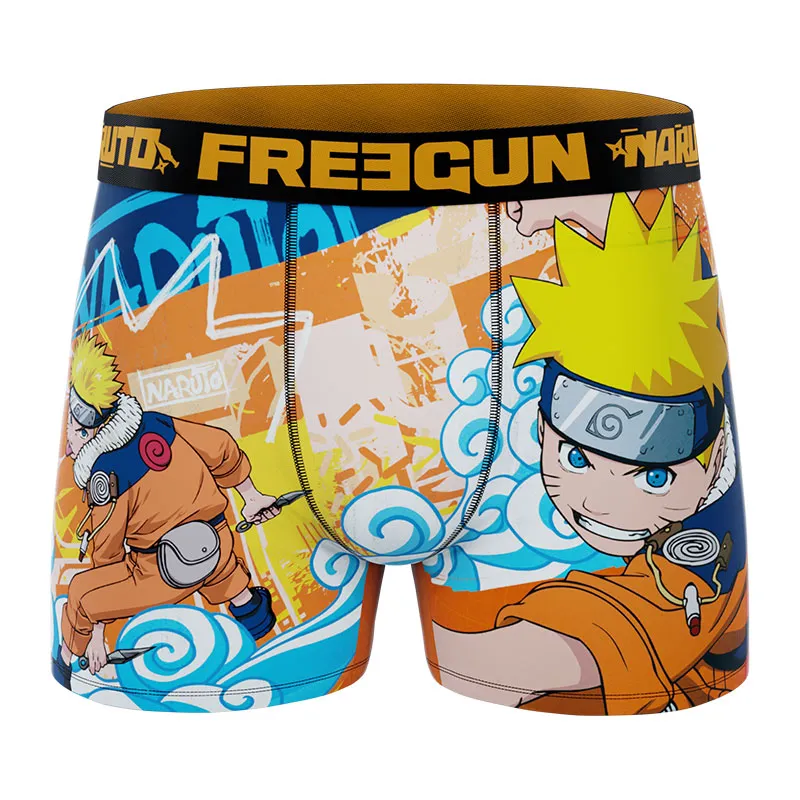 3 boxers homme Naruto Classic - Noir/Bleu/Jaune/Rouge-5