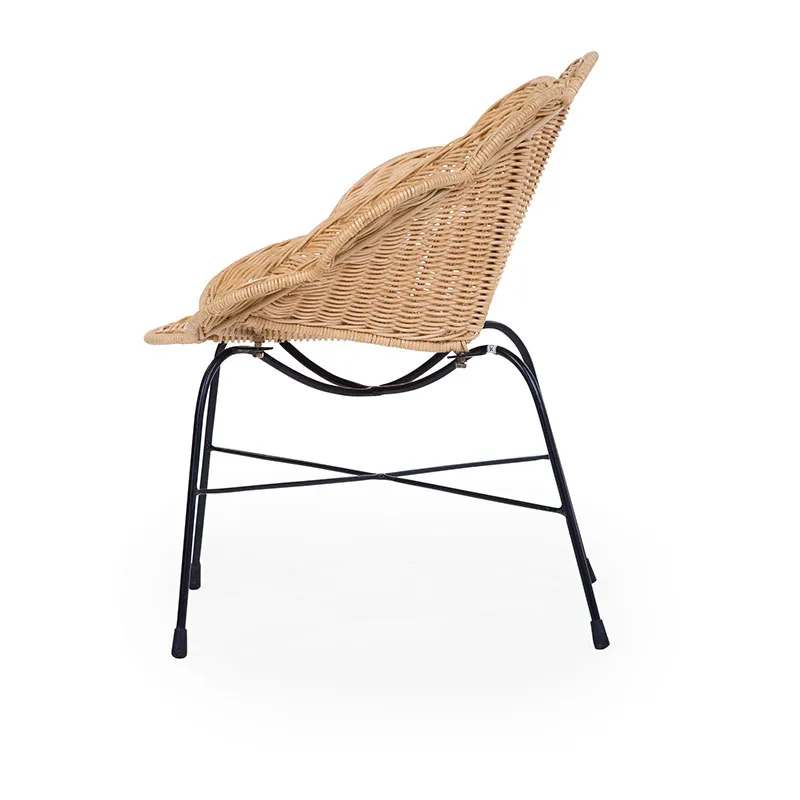 Chaise Fleur Enfant en Rotin - 51x45x55cm-3