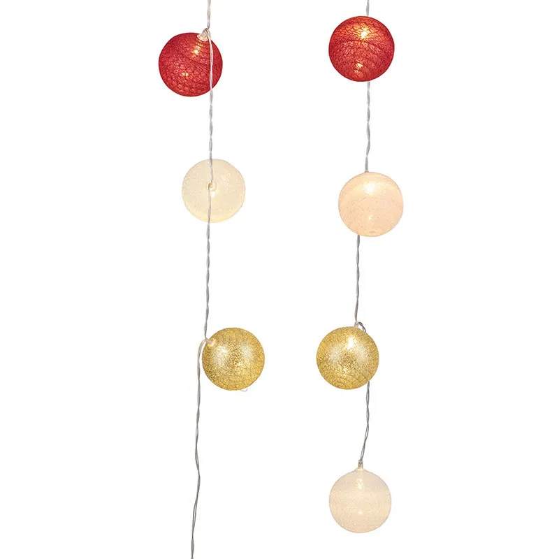 Guirlande 10 Boules Rose - ø6x170cm-1