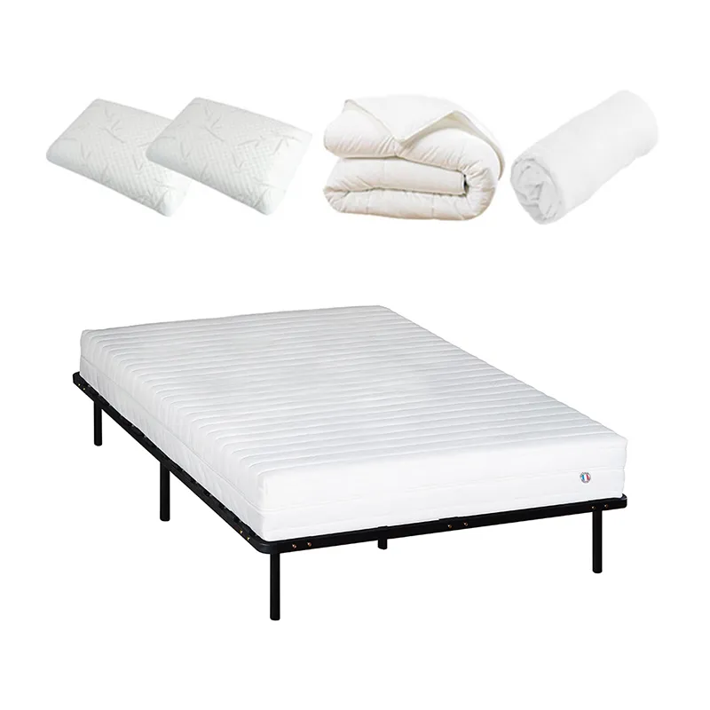 Matelas Latex Like Egio + Sommier Métal + Access. Egio-0