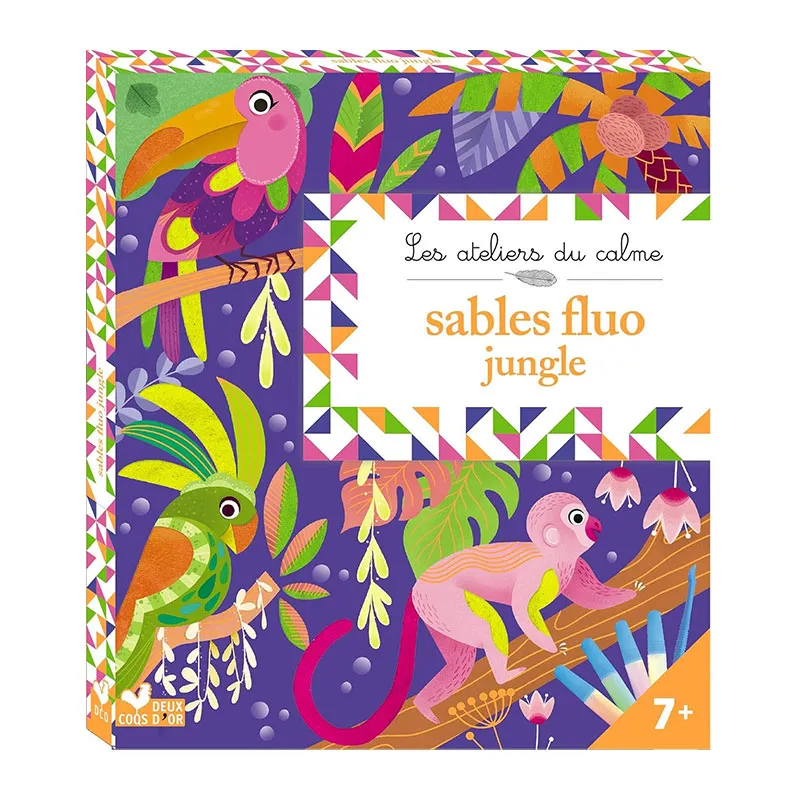 Coffret Sables fluo Jungle - 7+-0