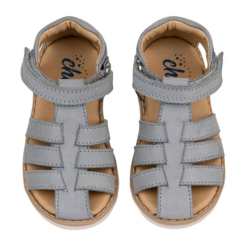 Sandales semi-ouvertes Paolo Cuir - Gris-9