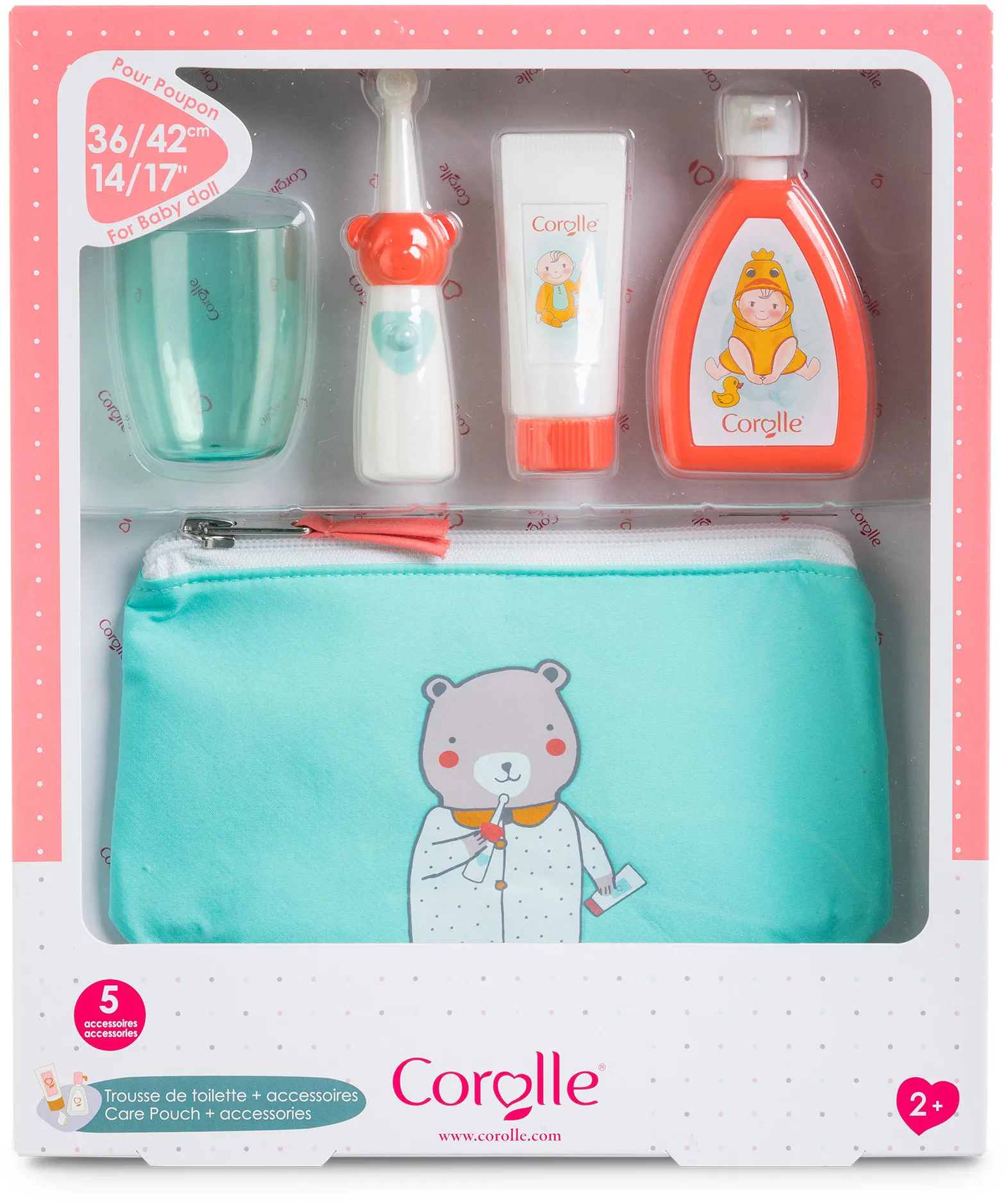 Trousse de toilette 5pcs poupon 36-42cm - 24m+-1