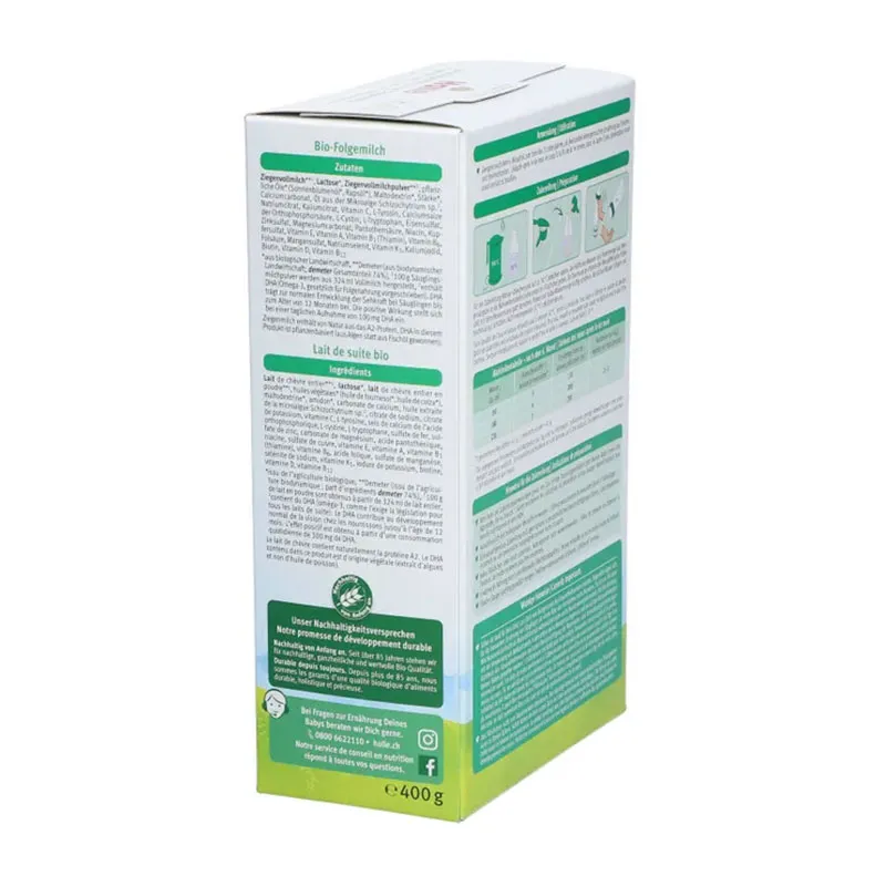 Lait de suite 2 au lait de chèvre BIO 400g - 6m+-3