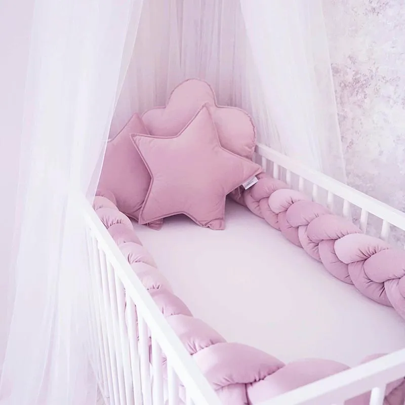 Ensemble de protection pour lit Bébé Rose clair - 4pcs-0