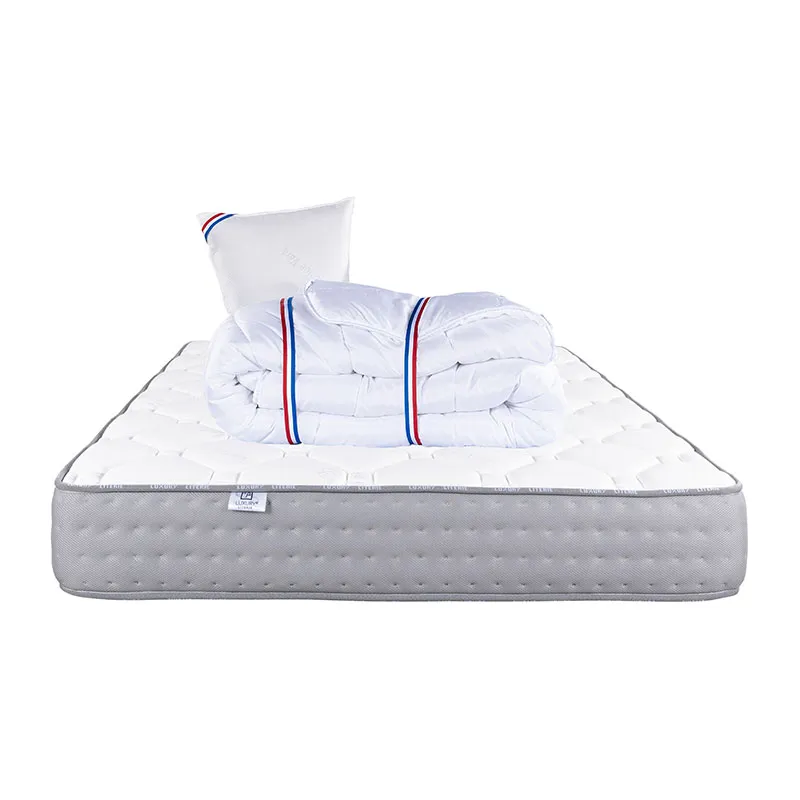 Matelas Zen 20cm mém. de forme ferme + 1 Oreiller + Couette Enfant-0