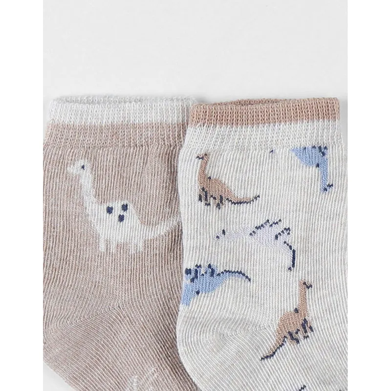 Chaussettes tricot Dinos - Beige-2