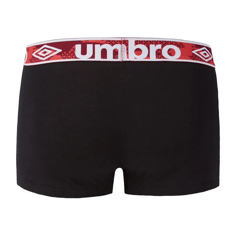 5 Boxers Homme Umbro - Noir/Rouge/Gris-4