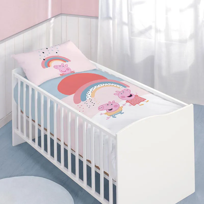 Parure 2pcs flanelle Peppa Pig - 100x135cm - LA CHAMBRE DES HéROS-0