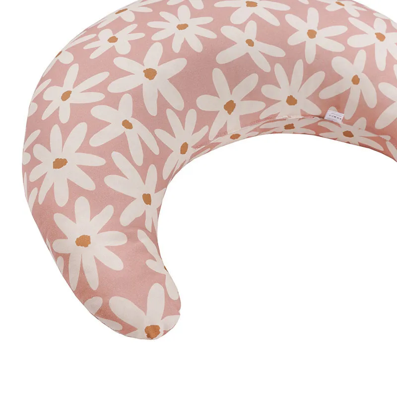 Coussin d'allaitement Marguerite Rose - 62x55x15cm-1