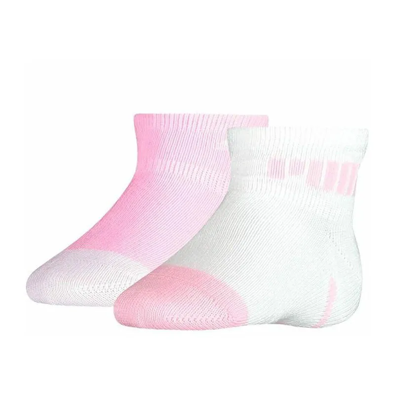 2 paires de chaussettes Bébé Mini Cat Puma - Rose/Blanc-0