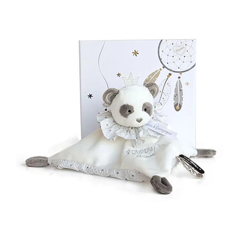 Doudou plat Panda Attrape-rêves - 18x18cm-0