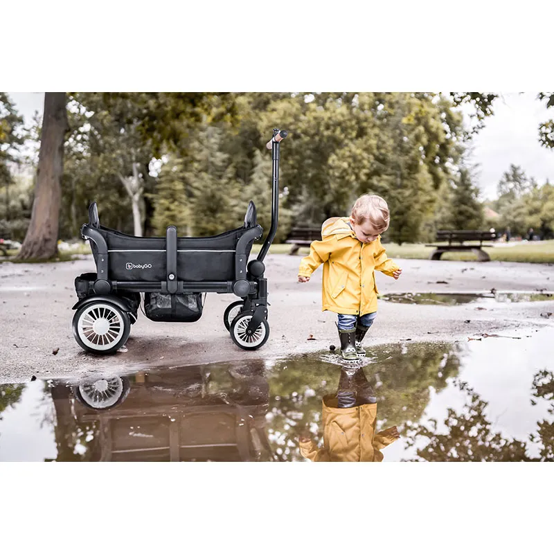 Chariot de transport enfant Cozy Rider - Black/Beige-8