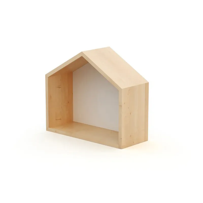 Étagère murale Maison Bois - 34,5x30x14cm-0