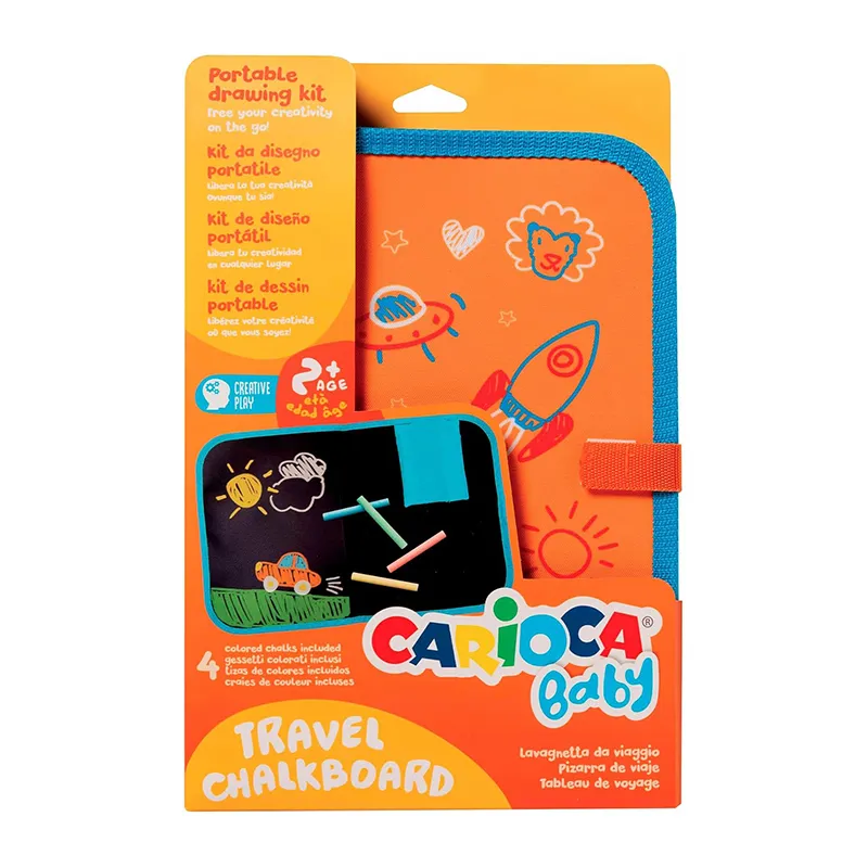 Kit de dessin portable Ardoise + 4 Craies Baby - 5pcs-2