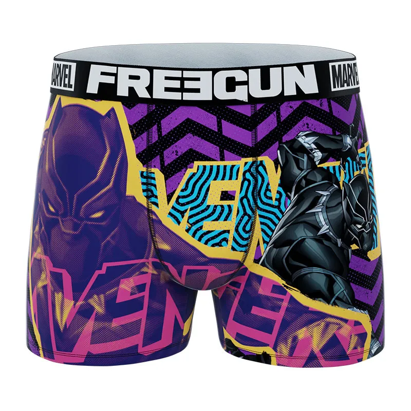 4 Boxers Homme Marvel - Bleu/Vert/Orange/Violet-7