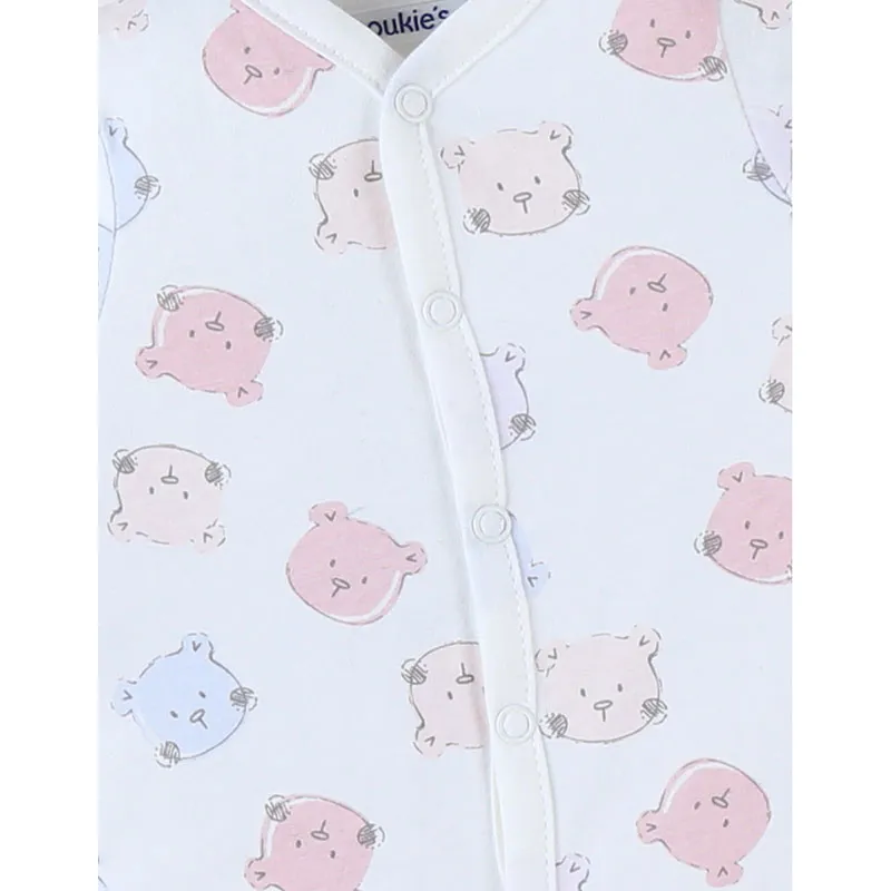 Dors-bien sans pieds Ourson BIO - Bleu/Rose-2