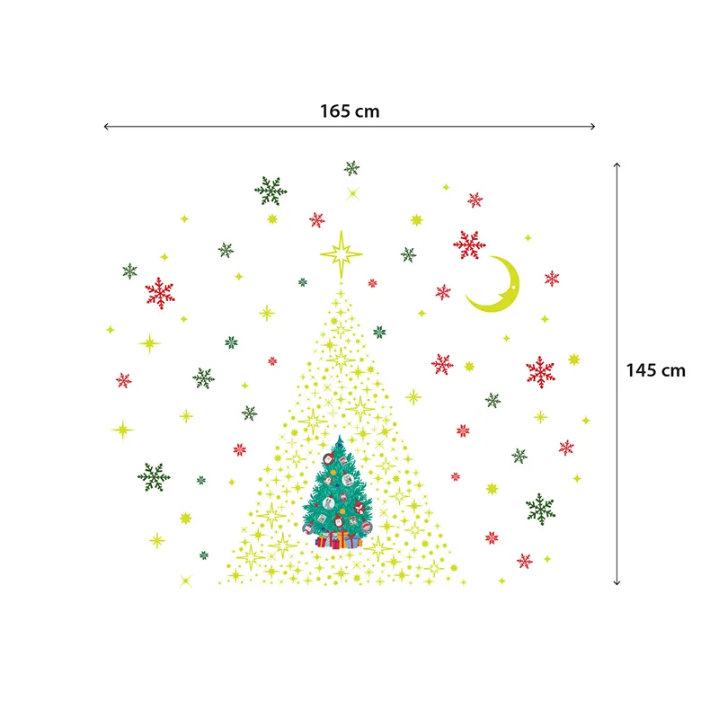 Stickers - Etoiles lumineuses & Flocons de neige colorés-5