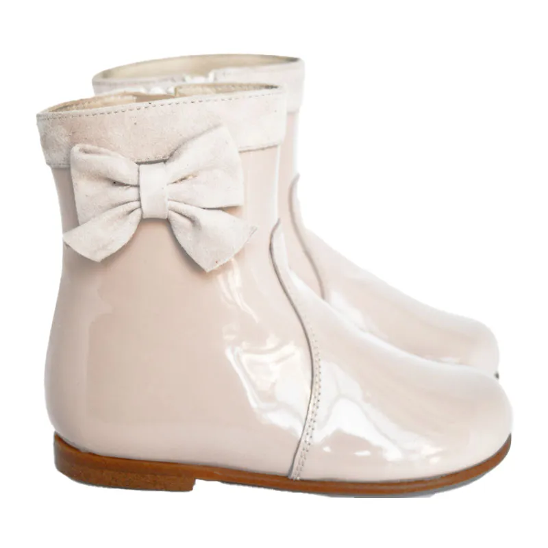 Bottines Boots Héloïse - vernis Rose Nude-0