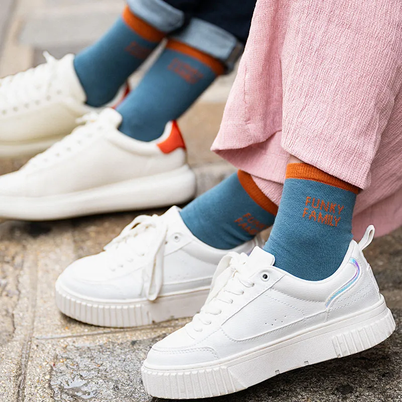 Chaussettes Adulte Funky Family - Bleu-1