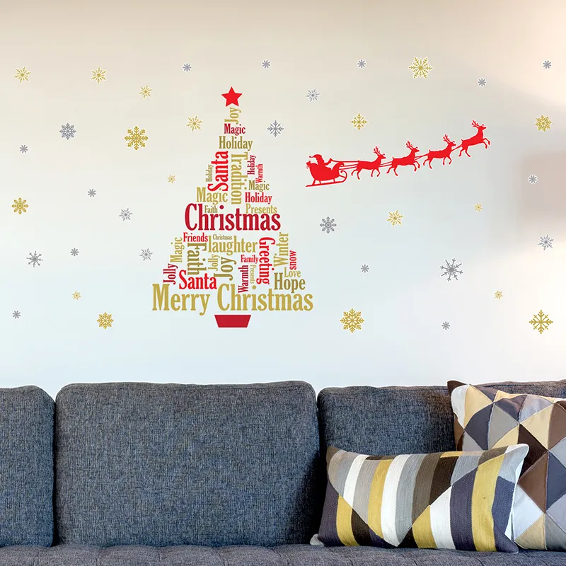 Stickers - Traineau du Père-Noël & Citations anglaises-1