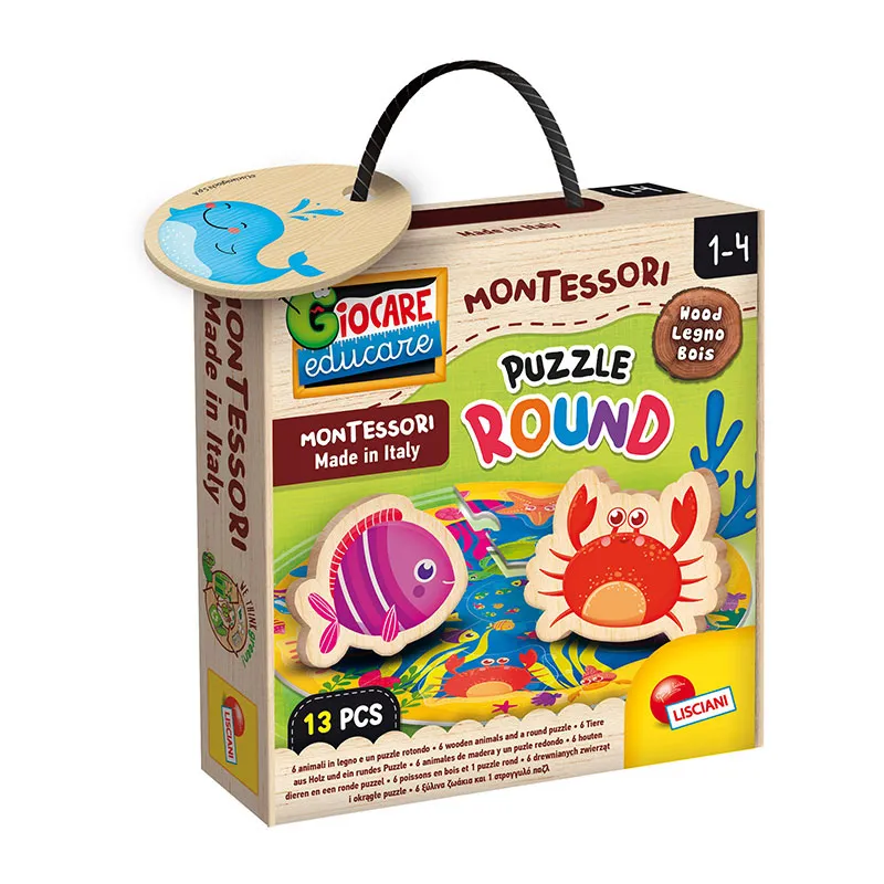 Puzzle Bois forme Ronde Montessori Baby - 12m+-0