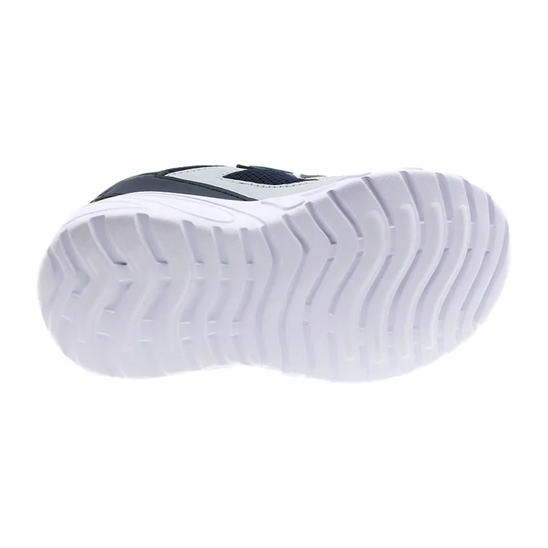 Baskets lumineuses à double scratch Enfant Garçon Enzo - Blanc/Marine-3