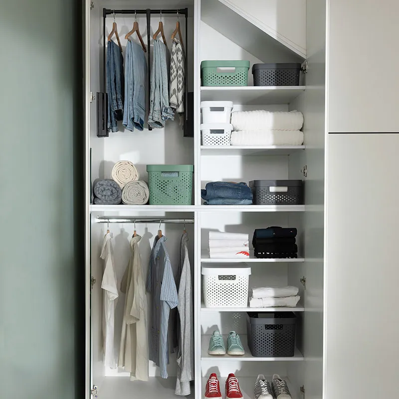 5 Paniers Infinity dots recyclé Gris - 4,5L-4