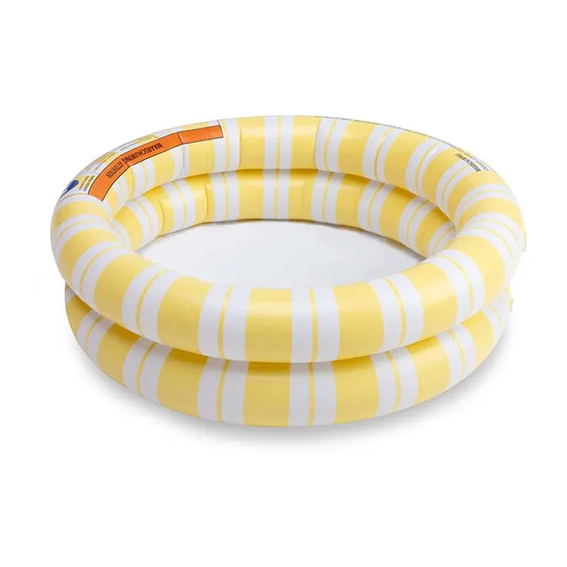 Piscine gonflable Bébé Rayures Orange/Blanc - Ø60cm - 0m+-0