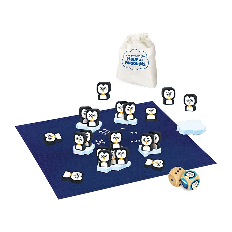 Jeu de société Mon 1er jeu Plouf Pingouins 31pcs - 36m+-1