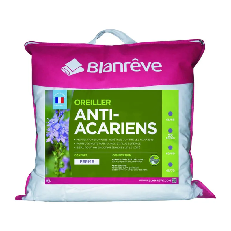 2 Oreillers anti-acariens Phytopure - 60x60cm-5