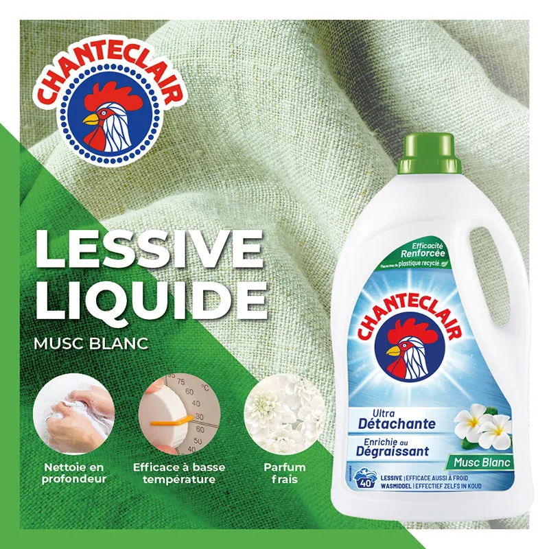 Lessive liquide Musc Blanc - 2x3,6L-1