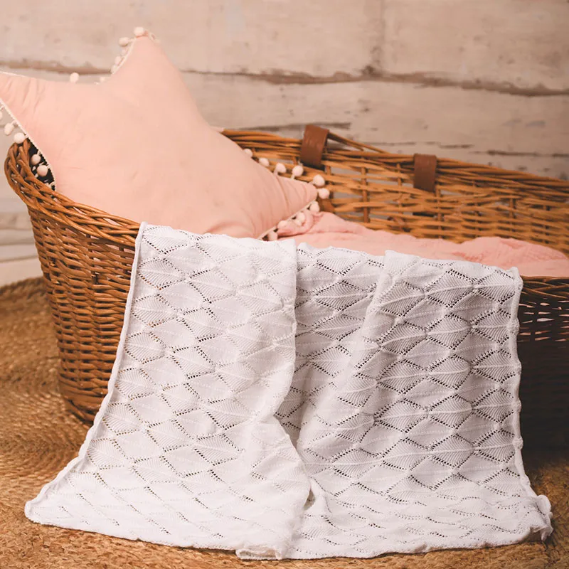 Couverture Plume en Coton - Blanc-1