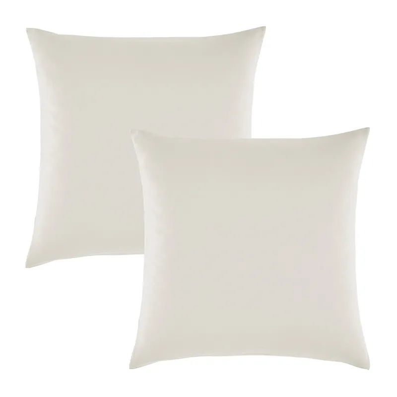2 taies d'oreiller Coton lavé Ecru-1