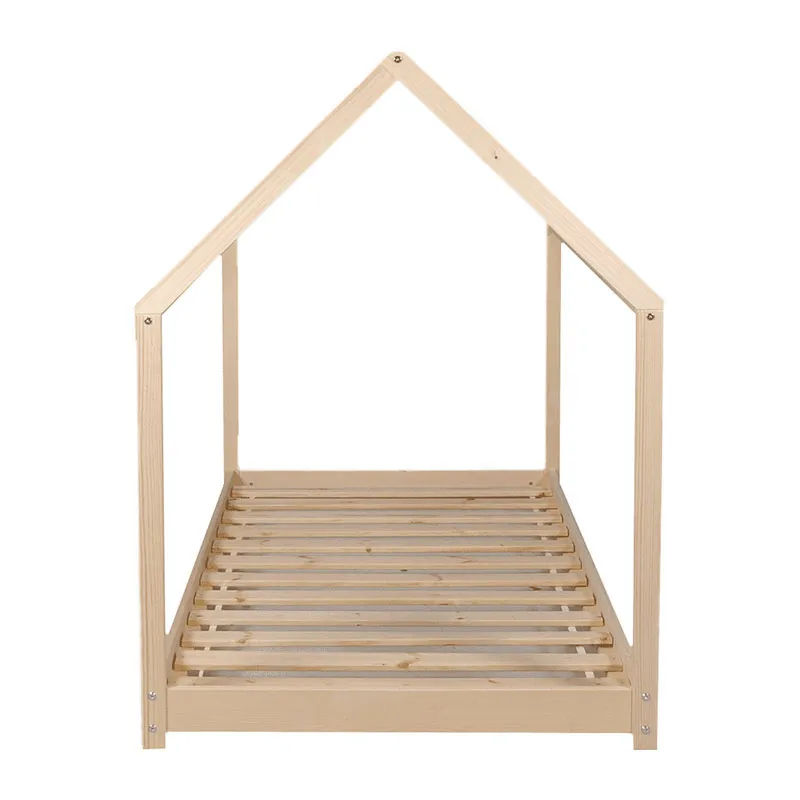 Lit cabane + Sommier Panda Brut - 70x140cm-2