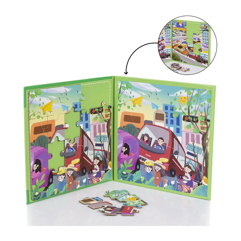 2 Puzzles magnét. trafic urbain 40pcs - 36m+-1