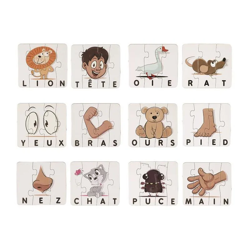 2 Boîtes Puzzle des mots Aléat. - 4+-2