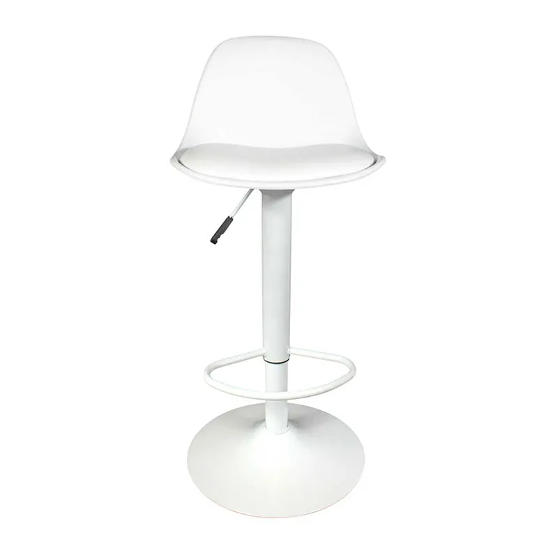 2 Tabourets de bar Isak Blanc - 38x104x41,5cm-3