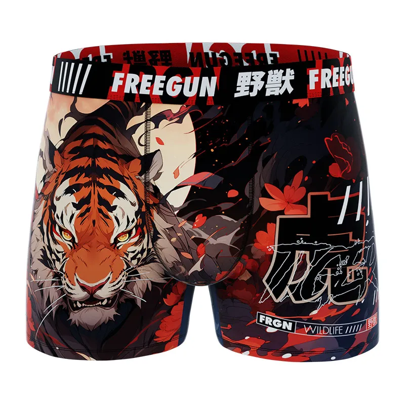 4 Boxers Garçon Manga Animals - Bleu/Rouge/Noir-10