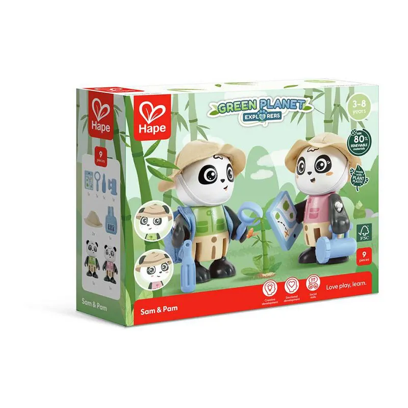 Figurines Sam et Pam l'énergie solaire Green Planet - 36m+-6