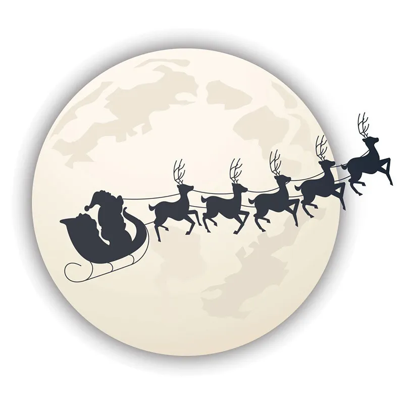 Stickers - Père Noël au clair de lune-2