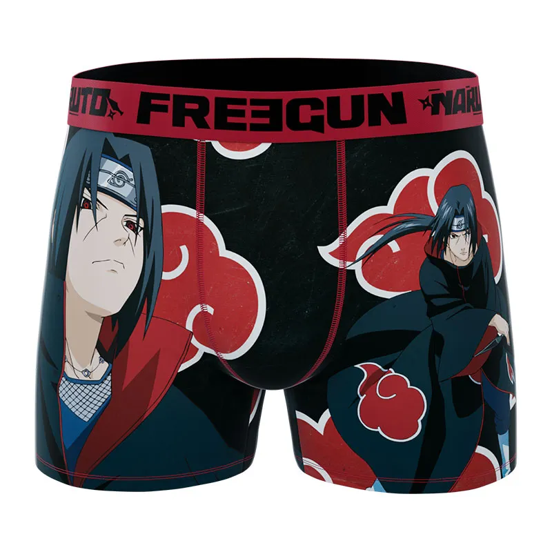 3 boxers homme Naruto Classic - Noir/Bleu/Jaune/Rouge/Orange-2