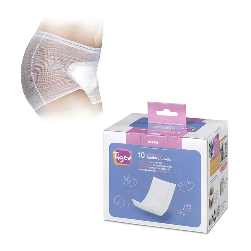 Pack Post accouchement 10 Serviettes hygiéniques + 5 Slips filets TU-0