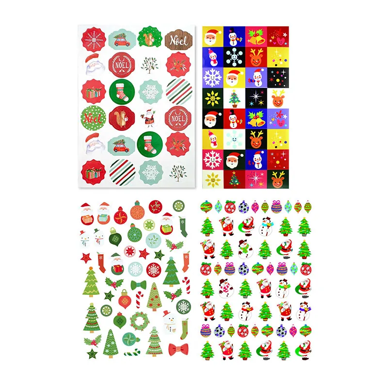 Gommettes Noël Rondes/Colorées - 420pcs-0