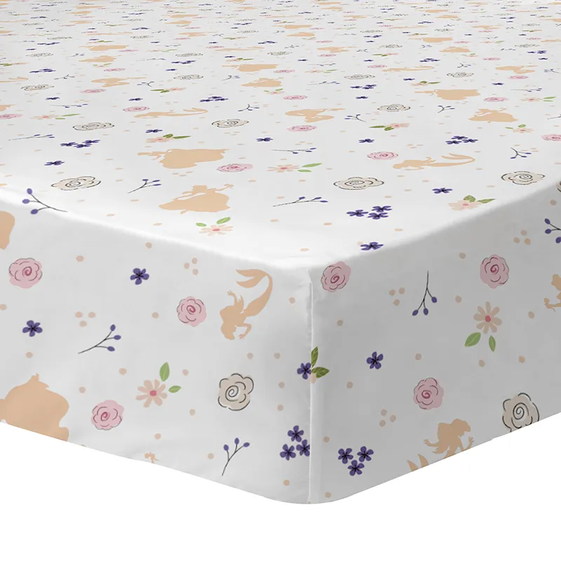 Drap-H. Coton Disney Princesse Bal Bonnet 25cm - 90x190cm-1