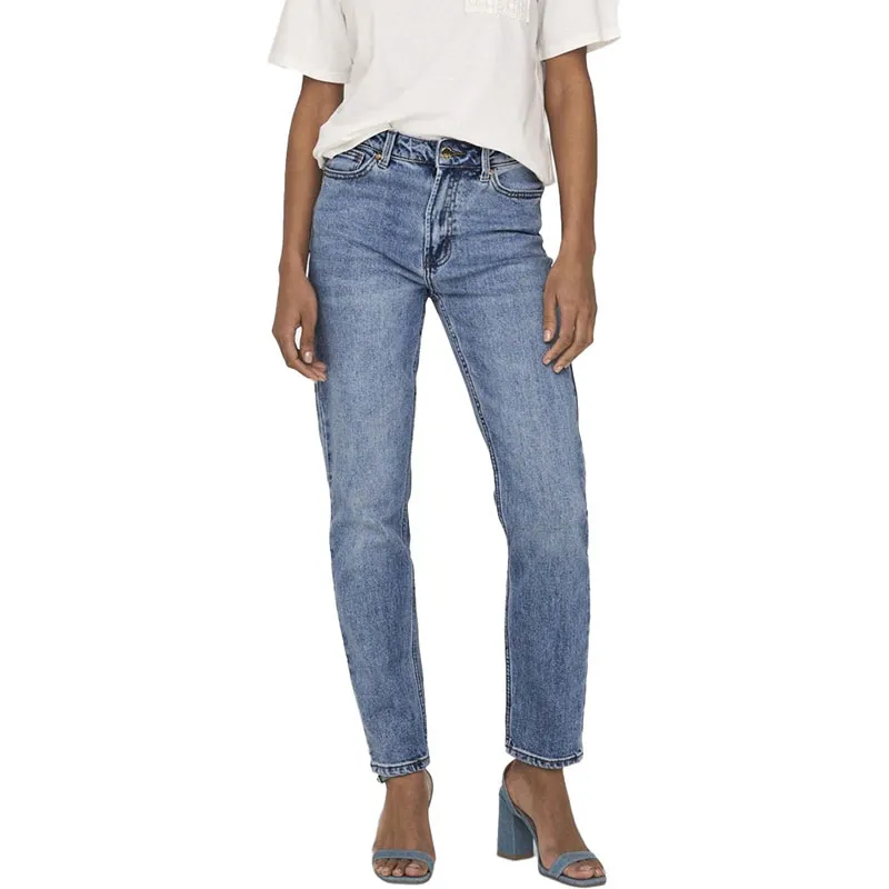 Jeans straight fit Emily - Medium Blue Denim-0