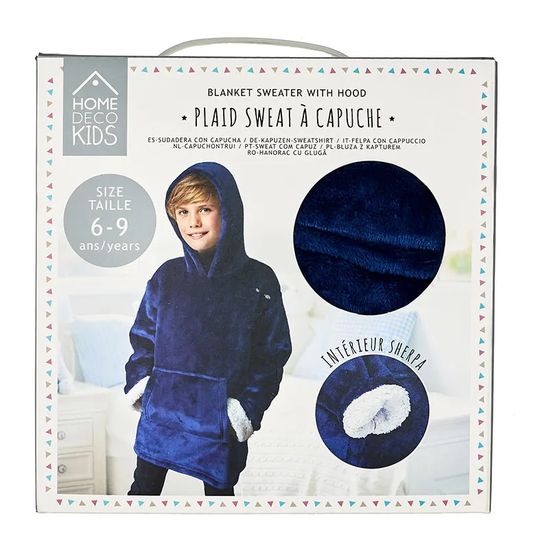 Sweat à capuche enfant Bleu/Blanc - 6-9ans-3