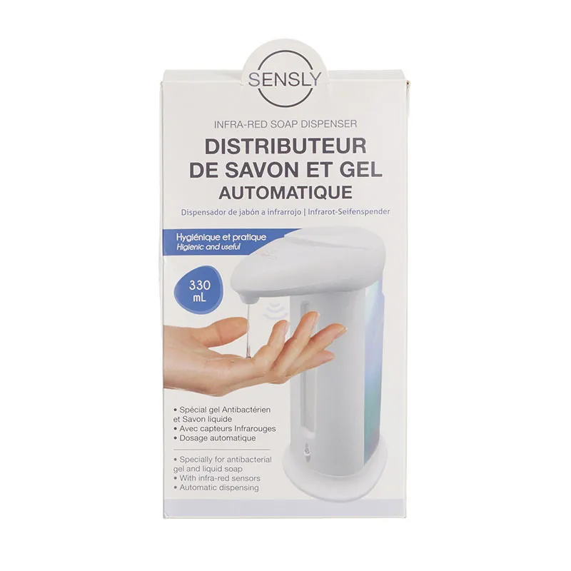 Distributeur de savon auto Blanc - 8x9x20cm-6