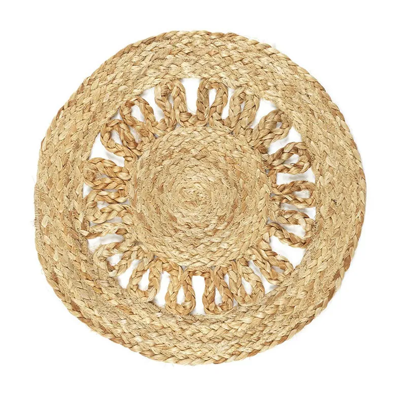 Set de table rond Jute Aléa. - ø35cm-1